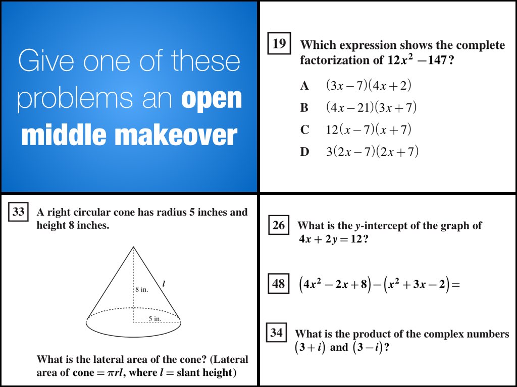 Open Middle Makeover